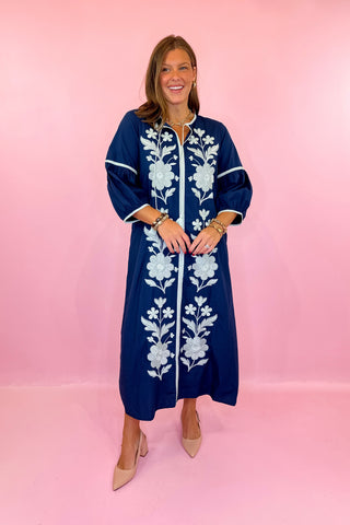 Victoria Dunn Midi Dress Royal Vine