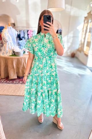 Victoria Dunn Hurley Midi Dress Butterfly Reverie