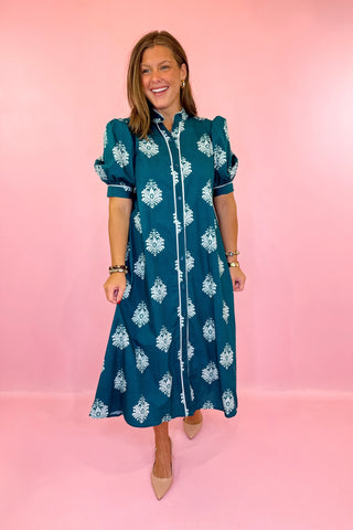 Victoria Dunn Maxi Dress Frosted Crest