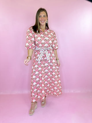 Victoria Dunn Leila Midi Dress Morning Glory