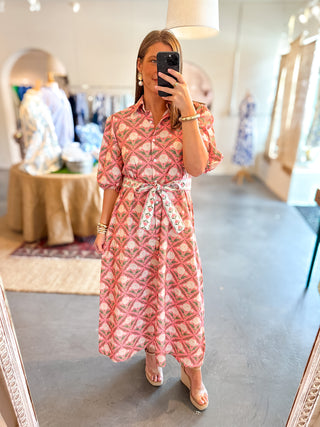 Victoria Dunn Leila Midi Dress Morning Glory