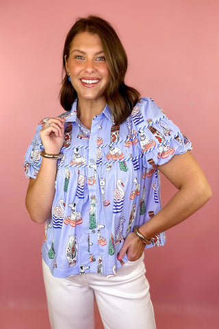 Vintage Soul Top Blue