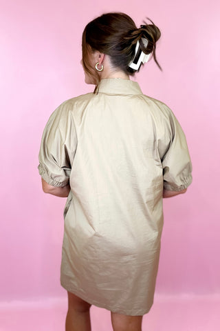 Walk It Back Mini Dress Khaki