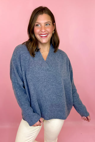 charcoal grey sweater