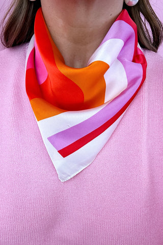Wavy Silk Bandana Scarf