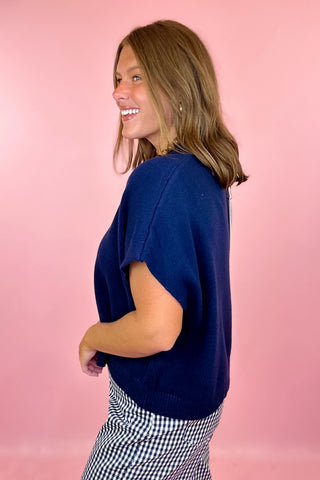 Sweater Top - Navy