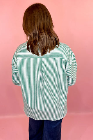 Striped Button Down Green