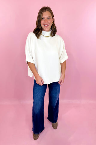 Wren High Rise Wide Leg Jean - Dark Wash