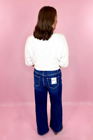 Wren High Rise Wide Leg Jean - Dark Wash