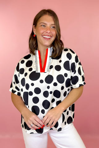 You've Been Spotted Polka Dot Top