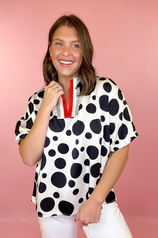 You've Been Spotted Polka Dot Top