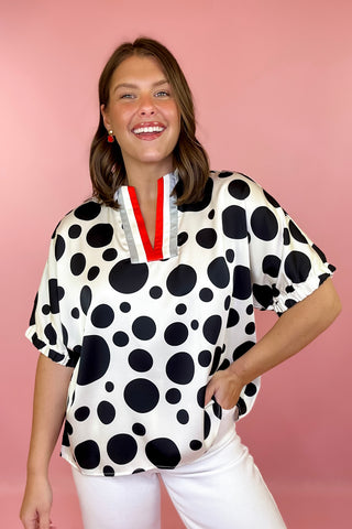 You've Been Spotted Polka Dot Top