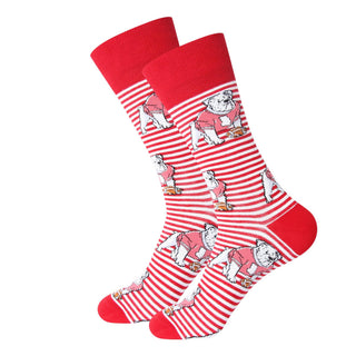 Striped Bulldog Socks