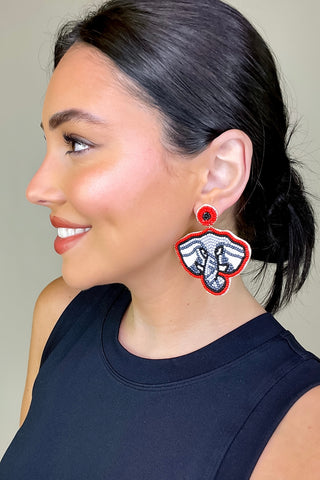 Elephant Face Beaded Earrings