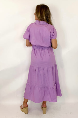 Caryn Lawn: Gayle Dress In Lavender