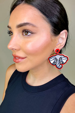 Elephant Face Beaded Earrings