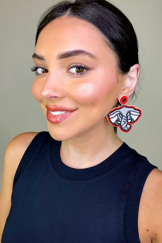 Elephant Face Beaded Earrings