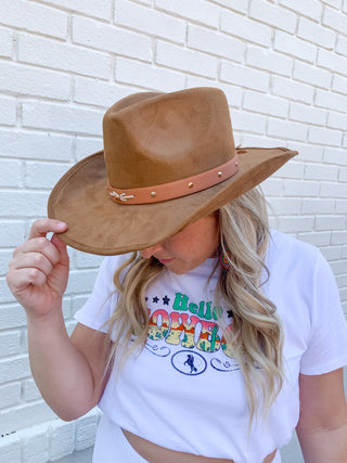 Studded Ribbon Cowboy Hat