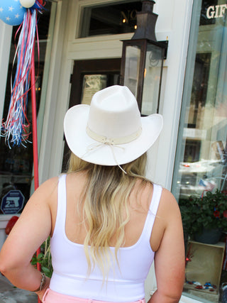 Studded Ribbon Cowboy Hat