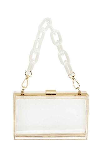 See It All Transparent Clutch