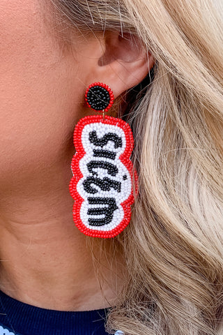 Sic Em Georgia Earrings