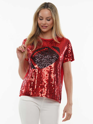 Game Day Sequin Football Sequin Top