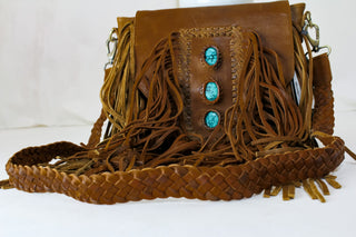 Genuine Leather Fringe Cross-body Bag