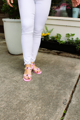 Beach Waves Sandal in Light Pink